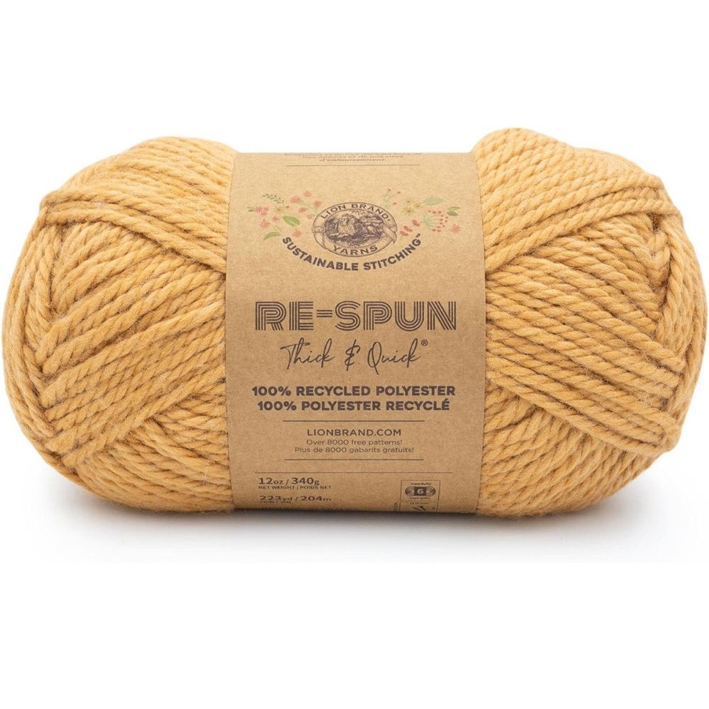 Lion Brand Re-Spun Yarn Squash